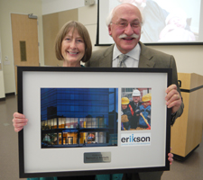 Sam Meisels and Jeanne Lockridge with Erikson photo