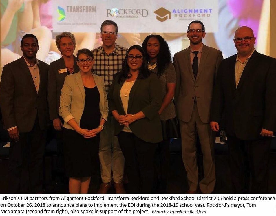 Erikson's EDI partners from alignment Rockford, transform Rockford and Rockford school district 205