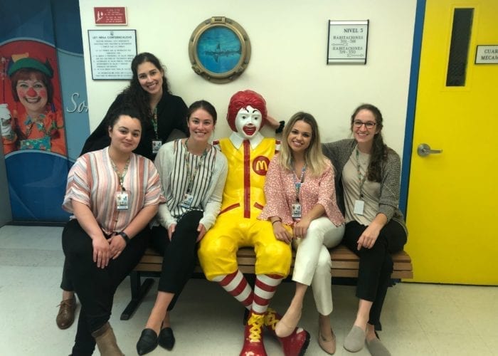 Kia completing her independent study in the PhD Program at San Jorge Children’s Hospital. She supervised a child life practicum program of students from Child Life United, an international organization that develops child life student opportunities all over the world.