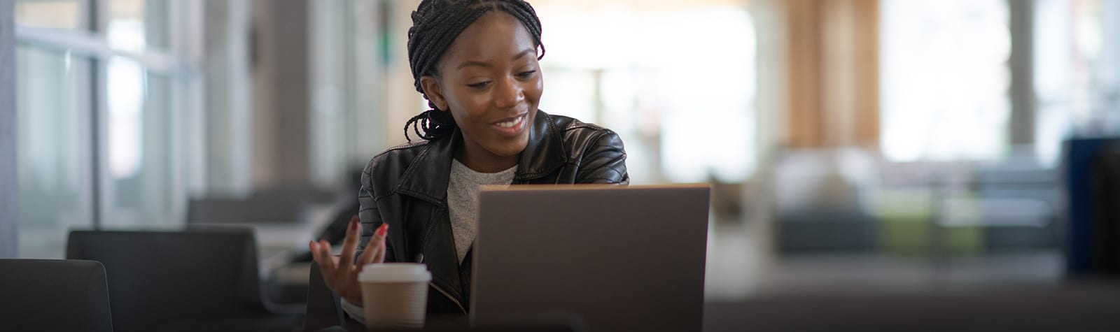 Student at laptop