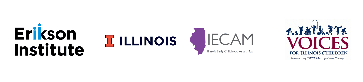 Partner logos university of Illinois, IECA, and Voices
