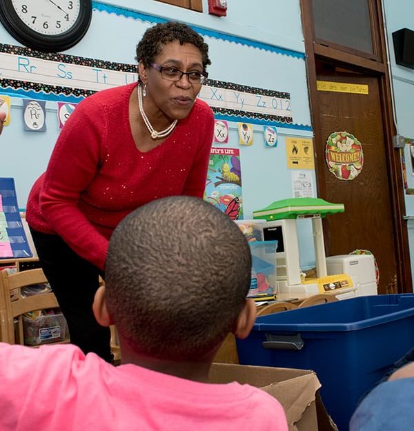 teacher in classroom