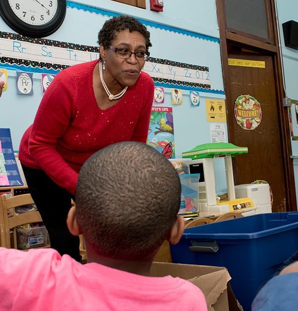 teacher in classroom