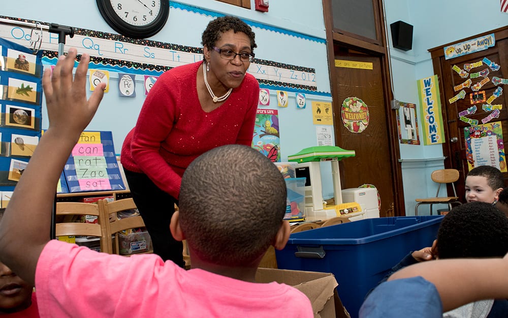 teacher in classroom