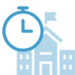 school house and clock icon