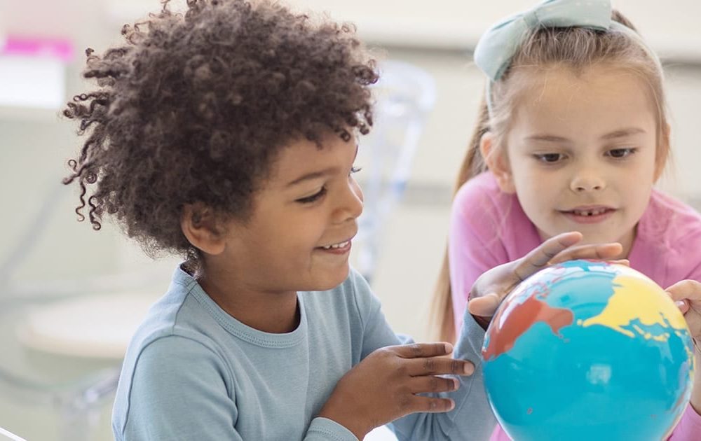 Kids With Globe