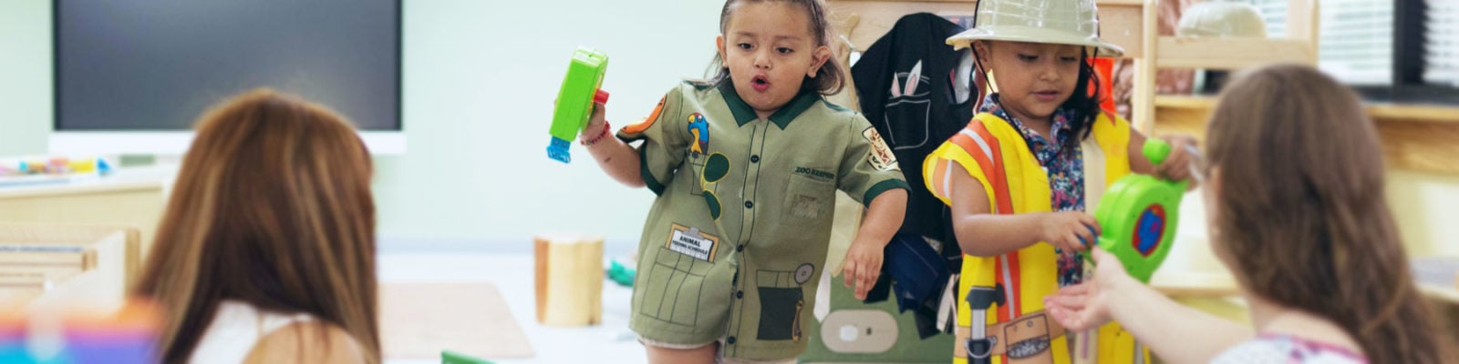 Children engaging with clinicians at the Center for Children and Families.