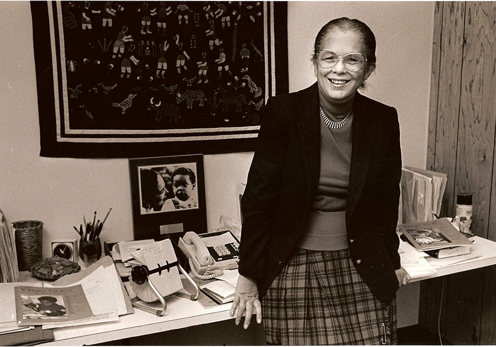 Barbara Bowman standing in her office