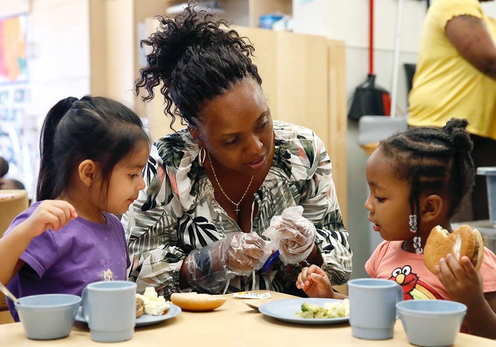 Mayor Katrina Thompson participating in the Executive Fellows' Service Day