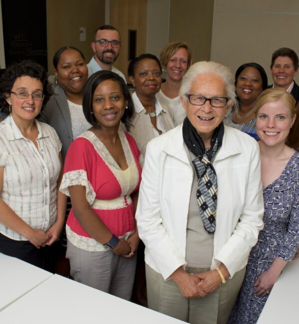 group of students with Barbara Taylor Bowman