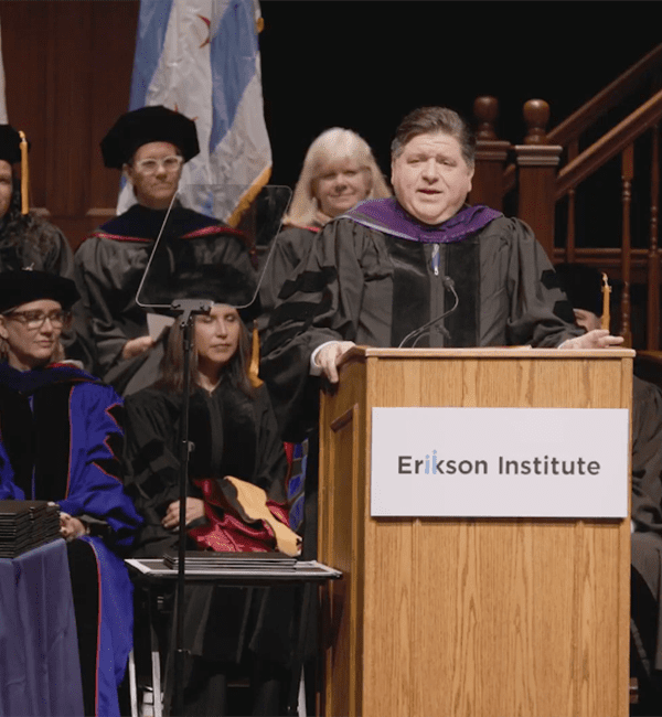 Governor JB Pritzker at Erikson's 2024 Commencement ceremony