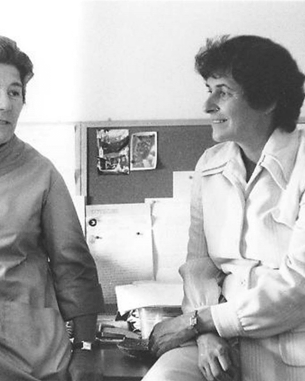 black and white image of Erikson co-founders Maria Piers and Lorraine Wallach
