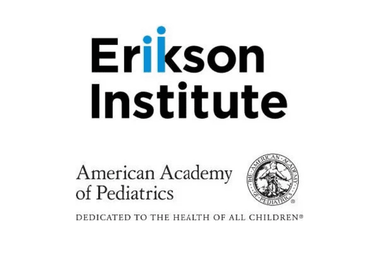 Logos for Erikson Institute and American Academy of Pediatrics