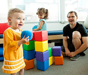 father and kids